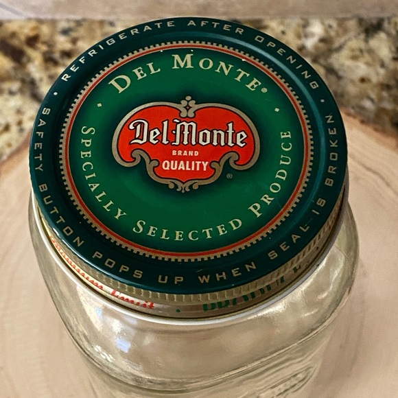 Vintage Rare Del Monte Clear Glass Mason Jar with Lid Storage Canning Lidded Jar - Picture 4 of 13